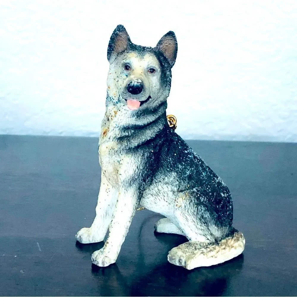 Husky Malamute Dog Glittery Holiday Christmas Ornament